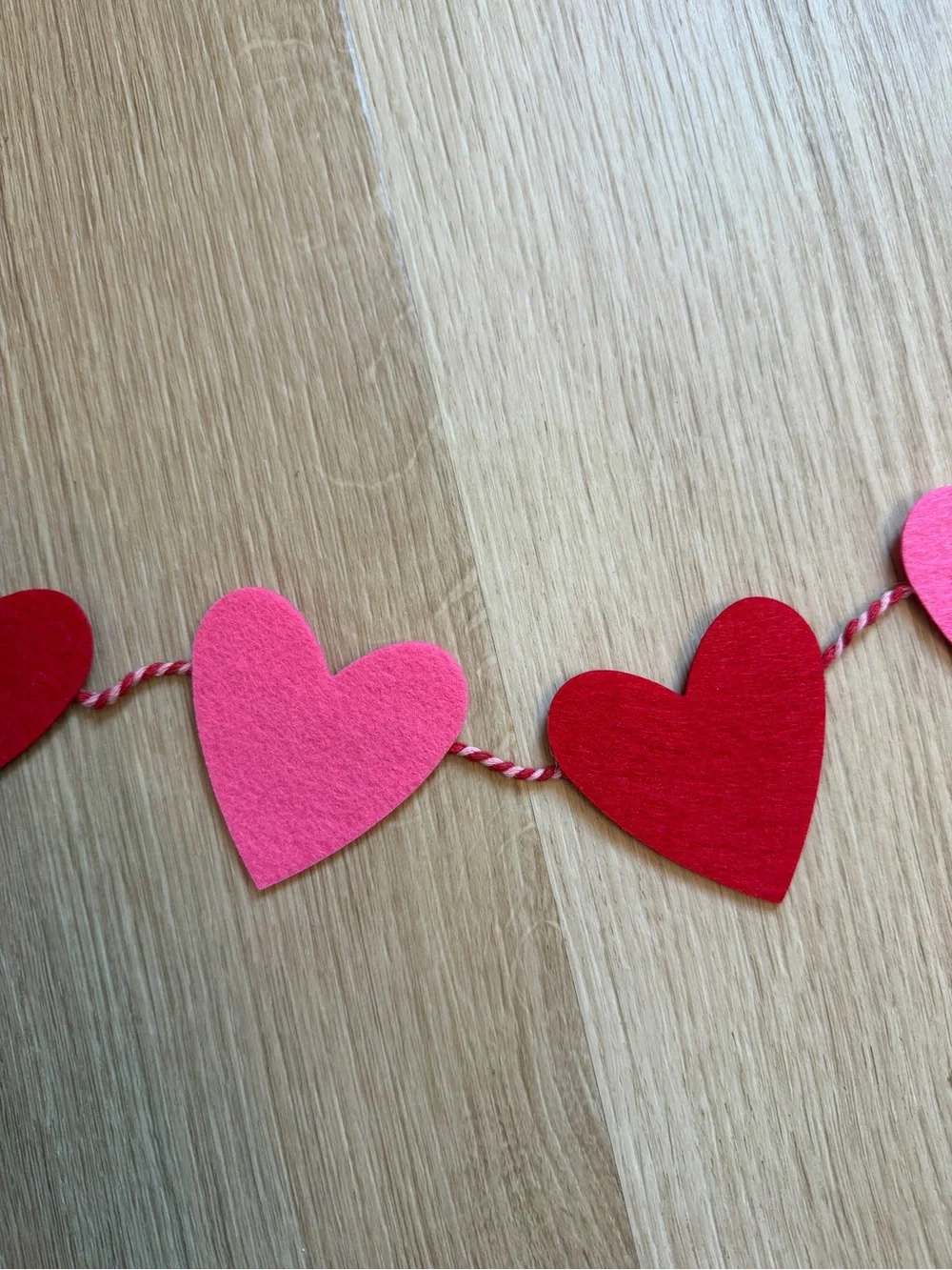 Valentines Day Heart Felt Garland